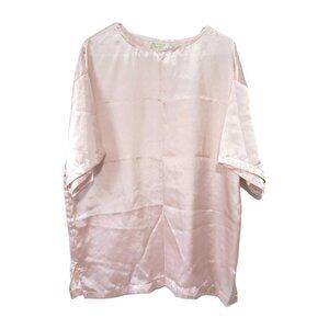 Victoria's Secret Night Dress Small Women's Baby Doll Pink Satin Short Sleeve